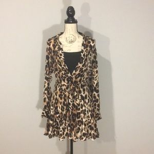 Bebe Cheetah A-Line Dress
